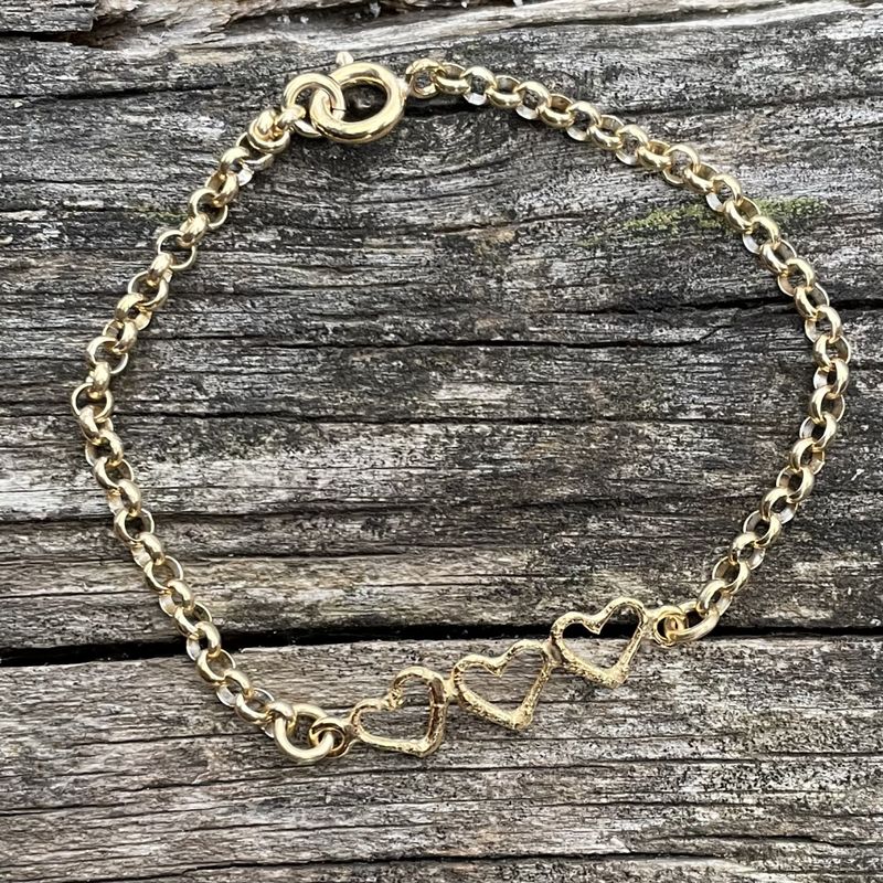 Kjærlighetskvisten armbånd små hjerte
